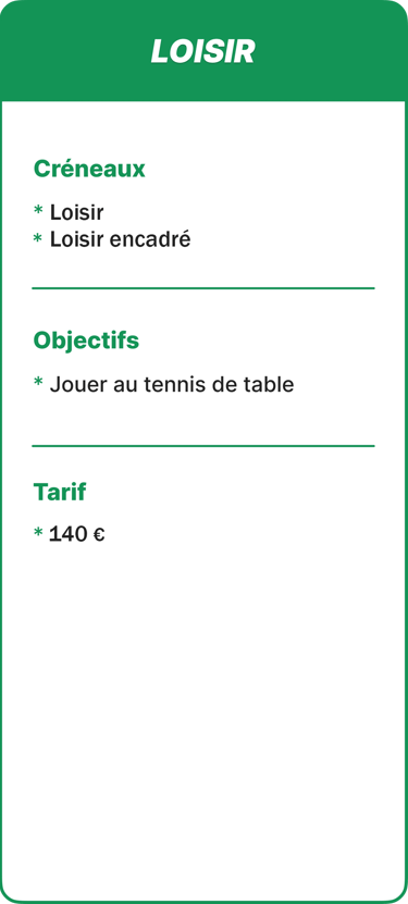 Loisir - 140€