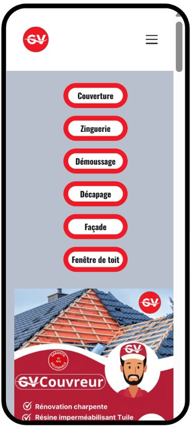 lien site internet gv couvreur à La Voulte