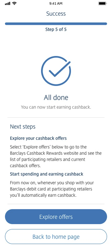 Step 5 is the confirmation step.