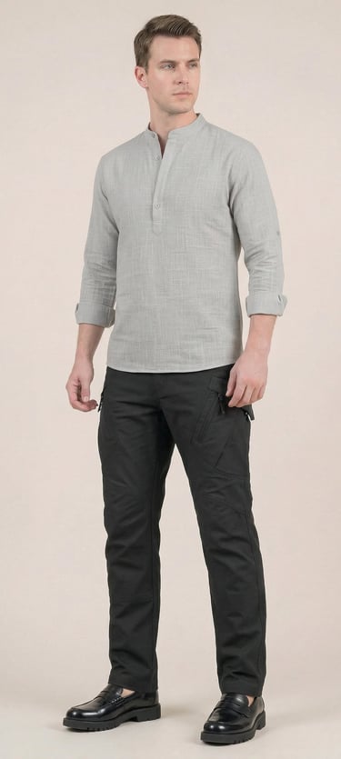 PANTALÓN TÁCTICO CARGO PARA HOMBRE COLOR NEGRO ESTILO MILITAR RESISTENTE CON BOLSILLOS