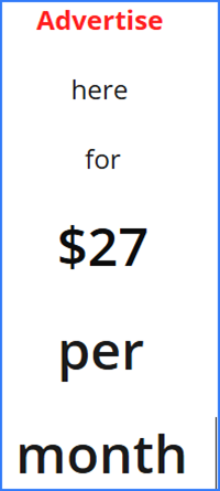 Advertise here for $27 per month
