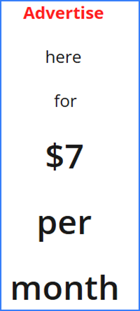 Advertise here for $7 per month
