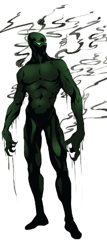 Ghostly green character