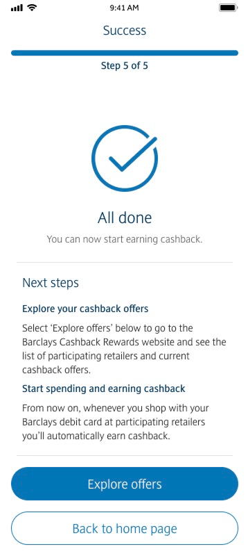 Step 5 is the confirmation step.