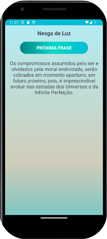 frase do app Nesga de Luz