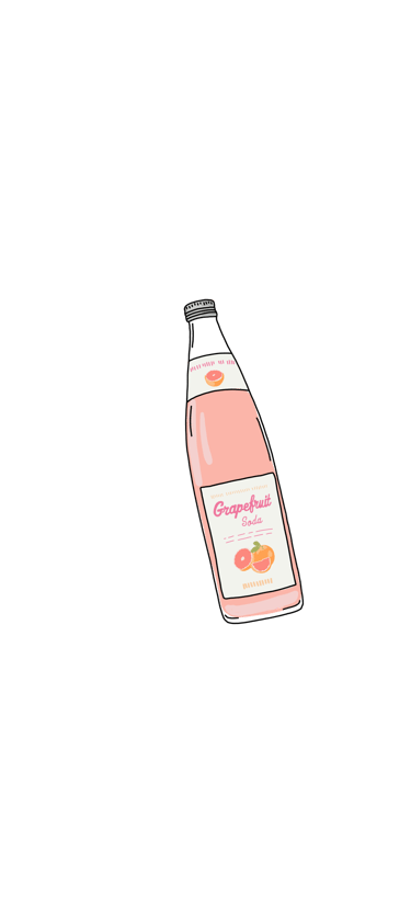 a bottle of pink grapefruit soda