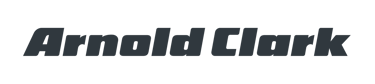 a black and white logo with the word arnold clark