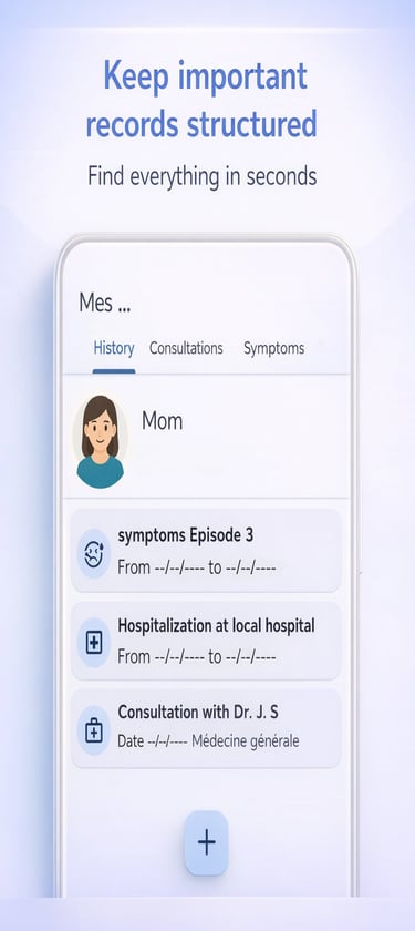 CareTrack app - notes and records