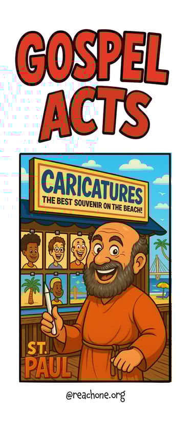 St Paul draws caricatures to save souls—even at the Beach