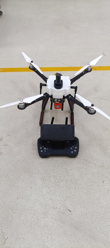 Training drone white X-frame