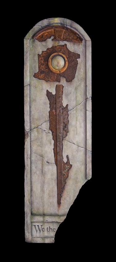 "A Cenotaph for the Martyrs of Democracy" Colored Pencil $900