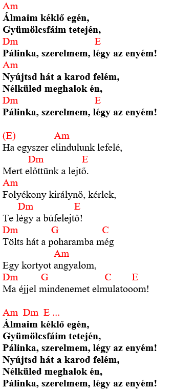 Magna Cum Laude - zeneszöveg és akkordok 1