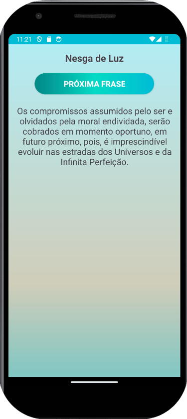 frase do app Nesga de Luz