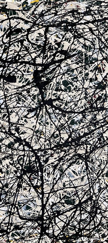  Makers and Takers 2025, abstract expressionist painting, tribute to Pollock