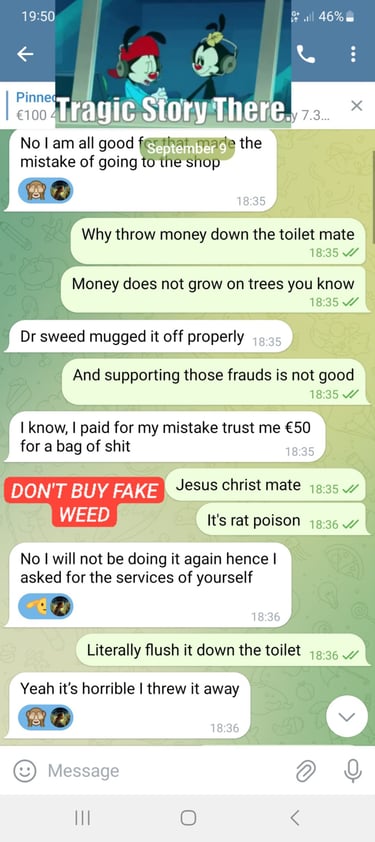 buddy got scammed at the fake weed shops