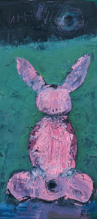 Rabbit Hole Olieverf op doek Artwork door Henk Tieten