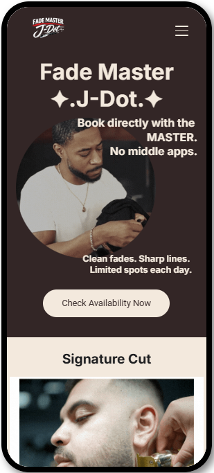 Book directly with the MASTER. No middle apps. CORE Demo