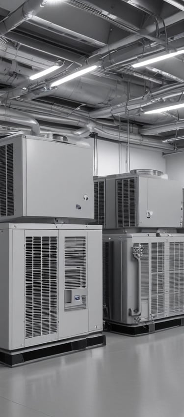 A lively college campus scene with students walking between modern buildings under a bright sky