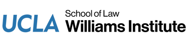 The Williams Institute Logo: Black and White writing saying "School of Law, Williams Institute"