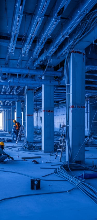 a group of men working on a construction site