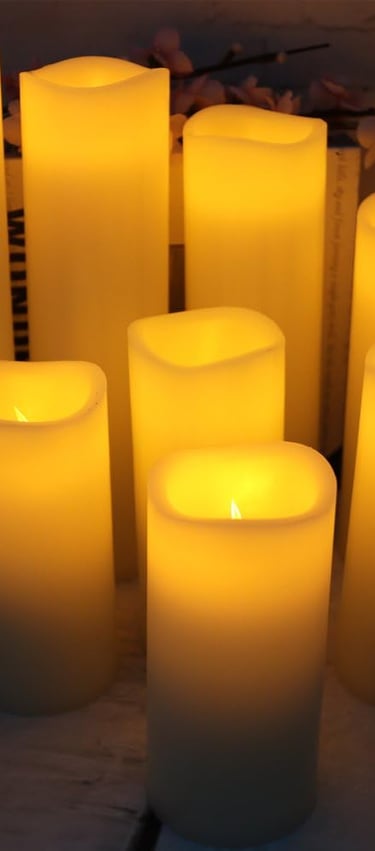  Vinkor Flameless Candles Battery Operated Candles Real Wax Pillar LED Candles with 10-Key Remote an