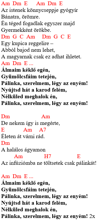 Magna Cum Laude - zeneszöveg és akkordok 2