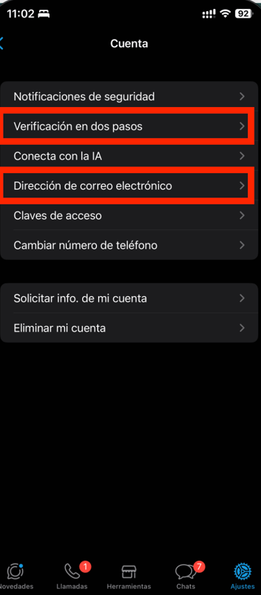 Recuperar cuenta whatsapp