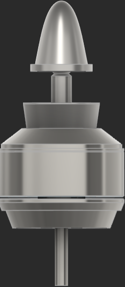 A model of a micron tolerance motor for a robot, smooth and polished.