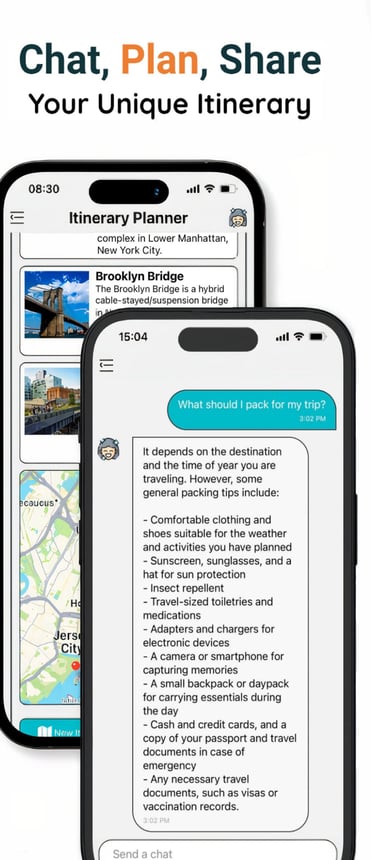 TRIPChatter Travel AI GPT chat assistant, AI itinerary planner