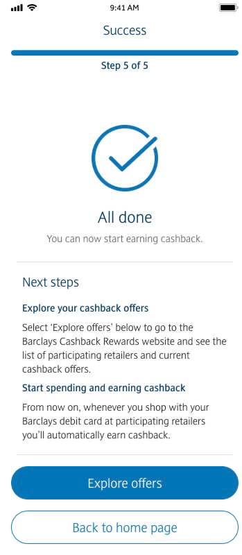 Step 5 is the confirmation step.