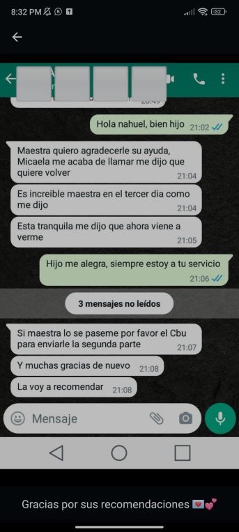 testimonio de trabajo de endulzamiento de pareja 