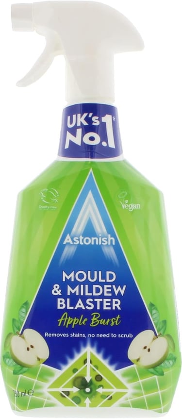 a bottle of liquid soap with apples and mint
