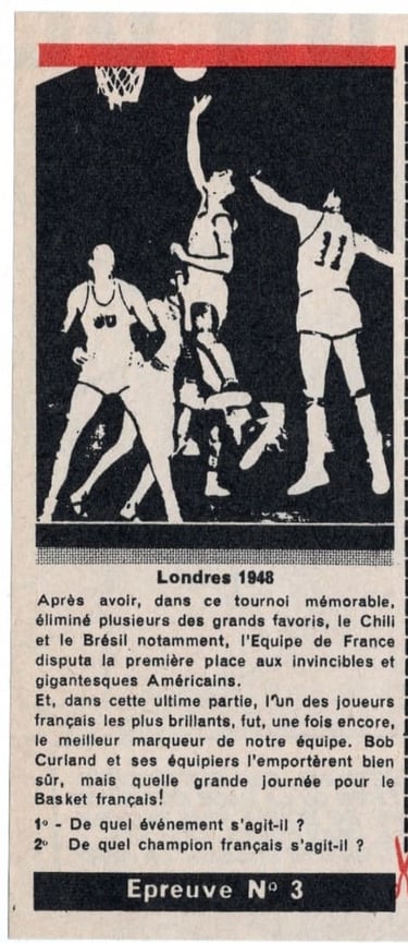 Rare hand cut 1962 Choco BN Comic Book Magazine Basketball Card