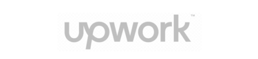 Upwork logo in grey