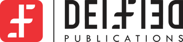 Official Deified Publications logo featuring a red icon and black modern typography.