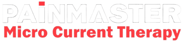 Painmaster Logo in white and red