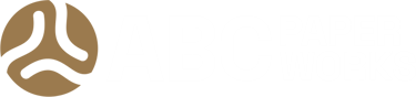 white ABC Paper Works logo