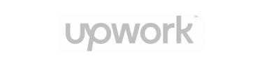 Upwork logo in grey