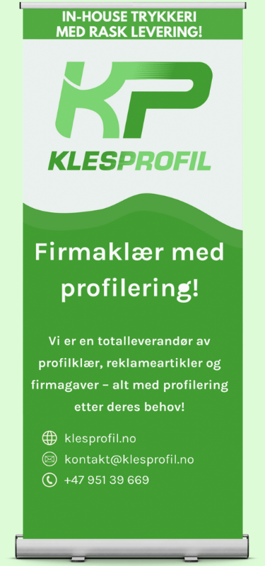 roll up banner fra klesprofil