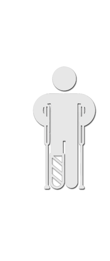 a man with a broken leg castor and a broken leg