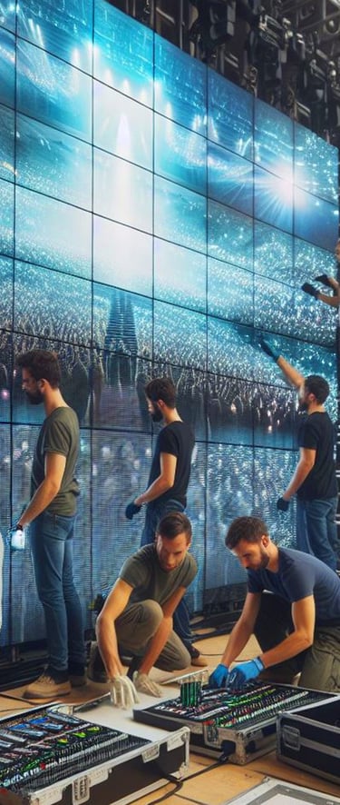 produccion, eventos, iluminacion, pantallas led, banners led, videowall, eventos sociales corporativ