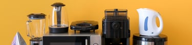 a microwave with a microwave and a blender