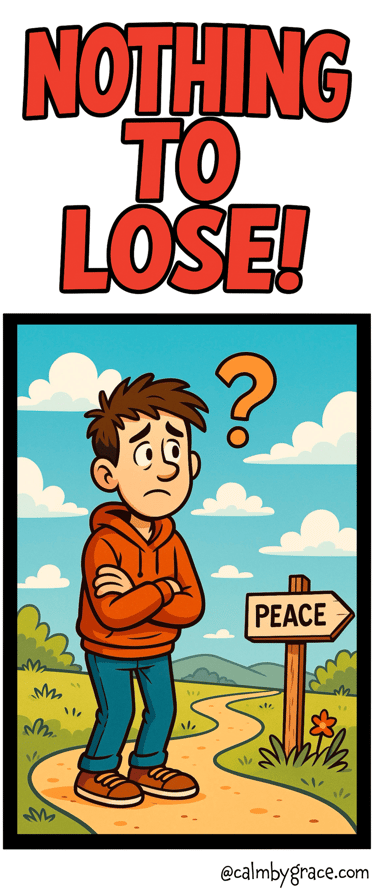 Young person seeking peace in his life but not certain where to look.