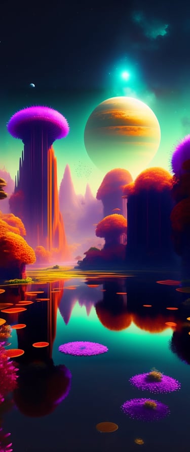 Lake on a far away planet