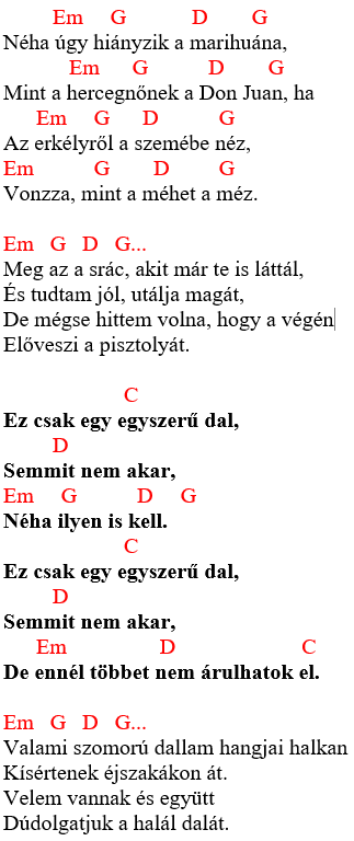 Tankcsapda akkordok