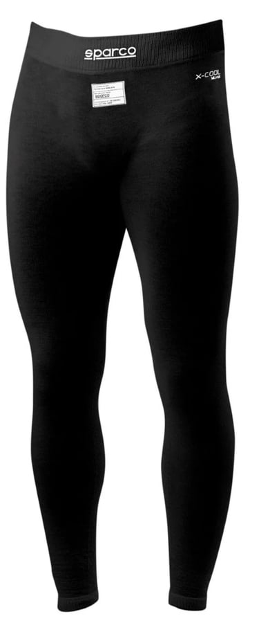 Sparco black fire-retardant racing underwear pants with X-Cool treatment for professional drivers.