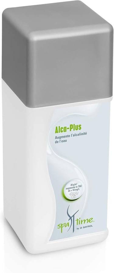 Bayrol SpaTime Alca-Plus granules to increase total alkalinity in hot tubs and spas.