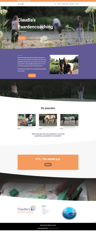 Oude website van Claudia