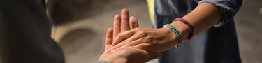 two people holding hands