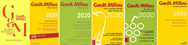 a series of four different colored Gault Millau 2020